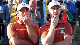 <p>Francesco Molinari (left) and Tommy Fleetwood are unlikely to resume their partnership at Whistling Straits (Adam Davy/PA)</p>