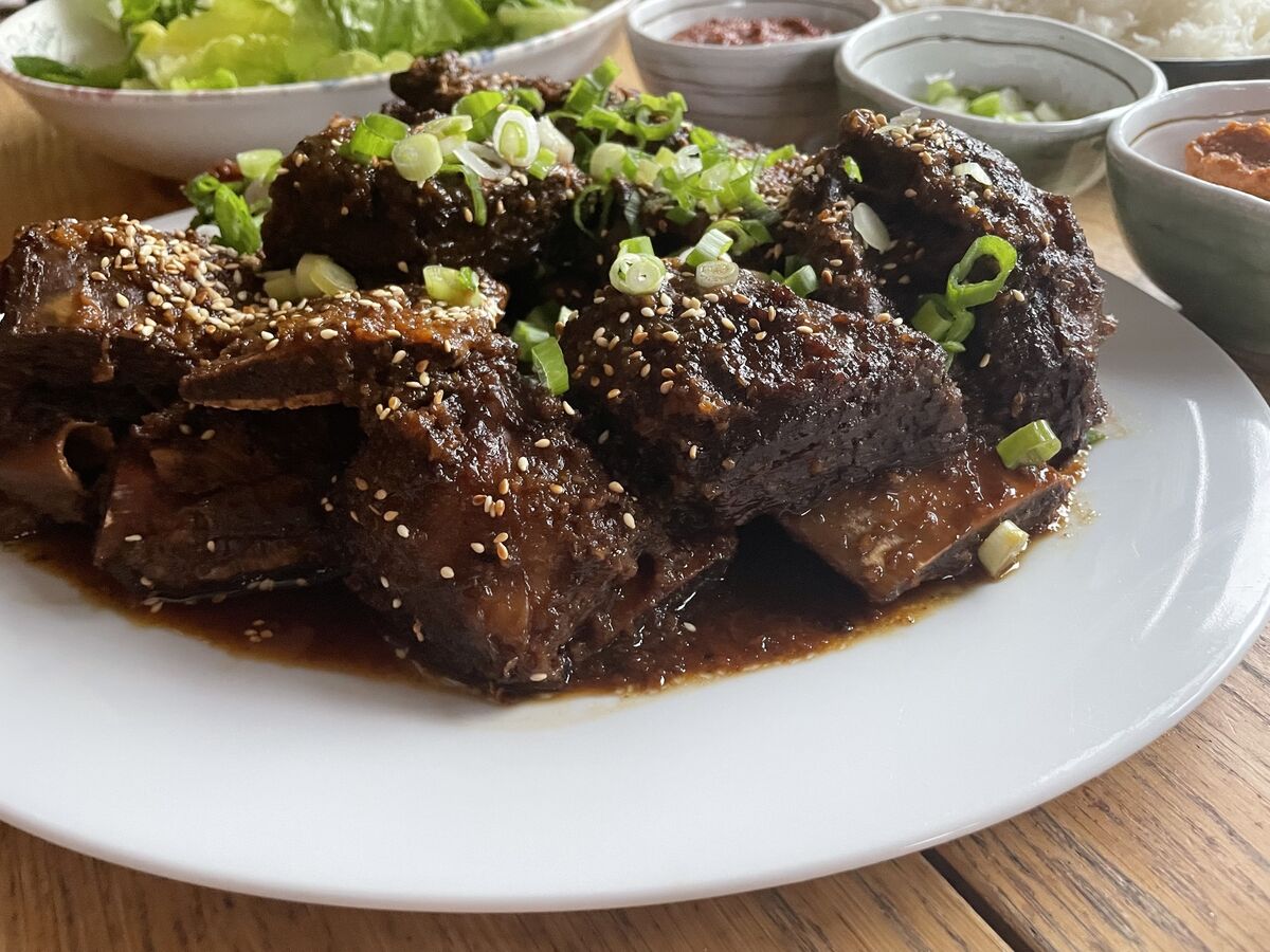 Colm O'Gorman's slow-cooked beef short ribs fall off the bone.