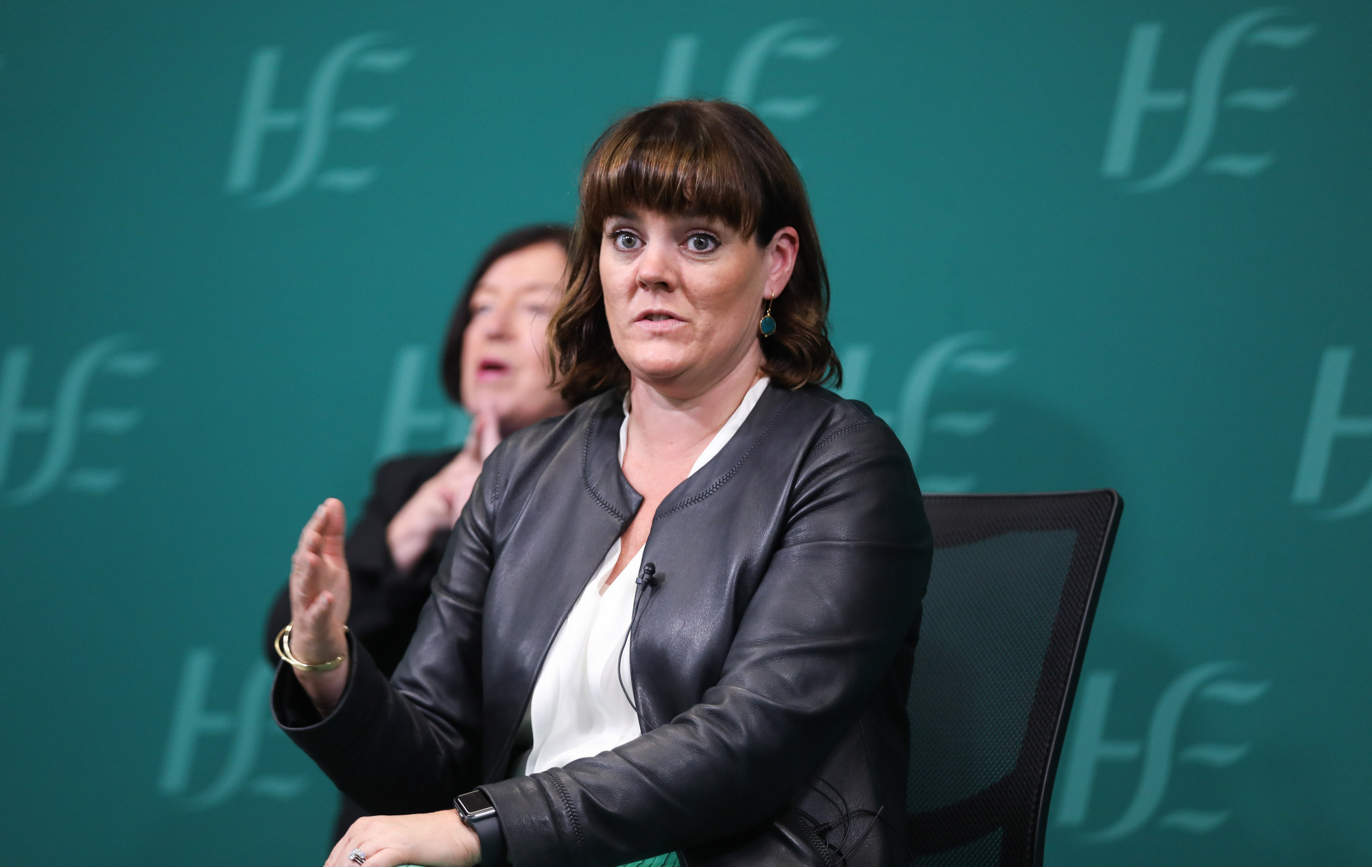 Niamh O'Beirne, HSE National Lead Test and Tracing, said children might have a stuffed nose or a cough, so they go forward for testing because they can’t be symptomatic in schools. Photo: Leah Farrell / Photocall Ireland