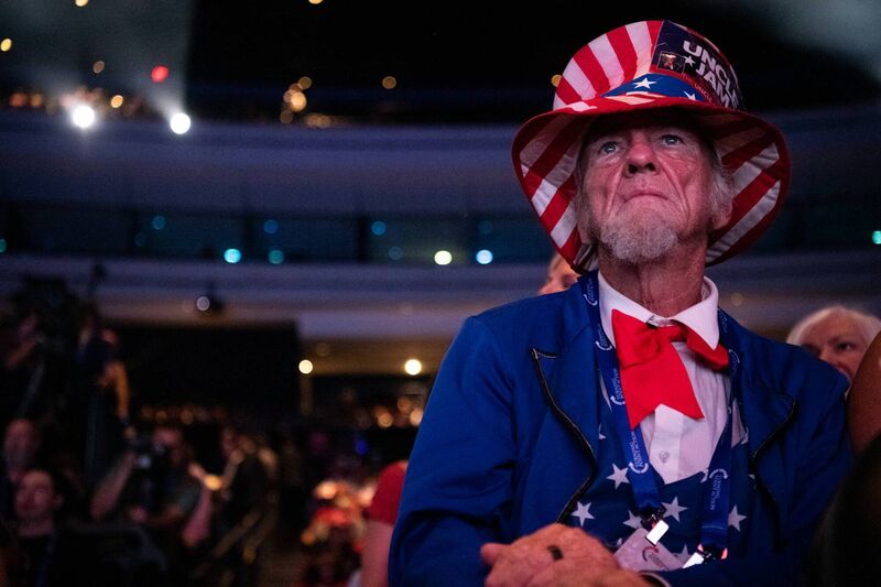 A man listens during the Rally To Protect Our Elections conference on July 24, 2021 in Phoenix, Arizona. Picture: Brandon Bell/Getty Images. A man listens during the Rally To Protect Our Elections conference on July 24, 2021 in Phoenix, Arizona. Picture: Brandon Bell/Getty Images.