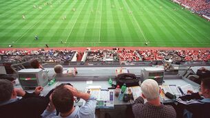 <p>A general view of Croke Park from the press box across to the Hogan stand. Picture: Brendan Moran</p>