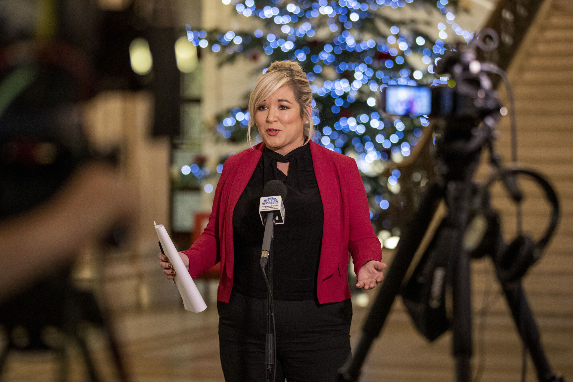 The Sinn Féin politician tweeted that she is in self-isolation but hopes to return to public duties next week.