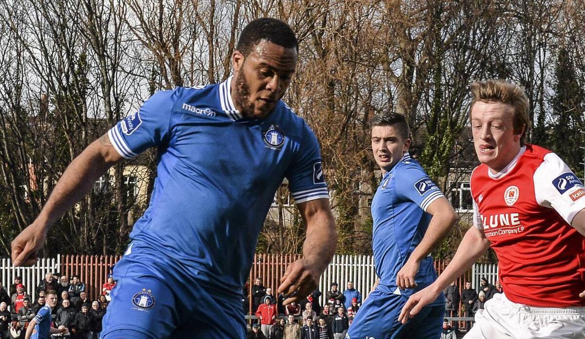 Sam Oji in action for Limerick FC in 2014. Picture: Ray McManus