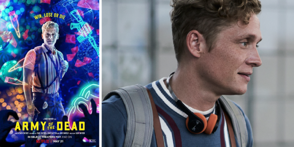 JLab Rewind Wireless Retro Headphones on Ludwig Dieter from Ary of the Dead on Netflix.