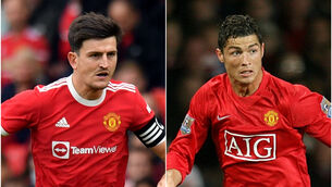 <p>Harry Maguire is delighted by the “amazing” arrival of Cristiano Ronaldo</p>