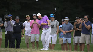 <p>Rory McIlroy on the fourth fairway during the final round of the BMW Championship. Picture: AP Photo/Nick Wass</p>