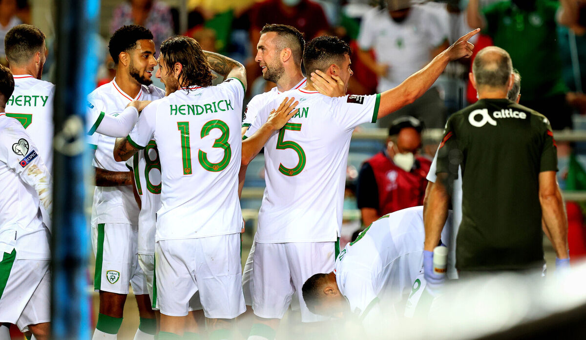 Ireland's John Egan celebrates after scoring a goal. Picture: INPHO/Ryan Byrne