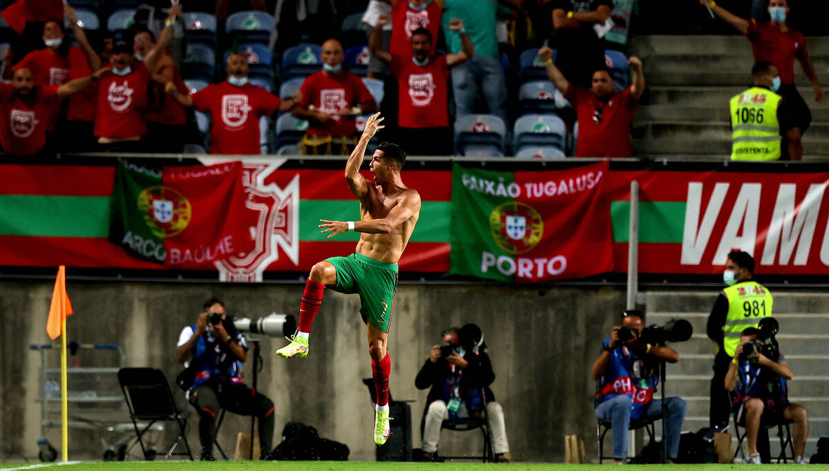 Portugal's Cristiano Ronaldo celebrates scoring his sides second goal of the game. Picture: INPHO/Ryan Byrne Portugal's Cristiano Ronaldo celebrates scoring his sides second goal of the game. Picture: INPHO/Ryan Byrne