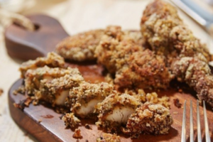 Almond crusted chicken strips ﻿