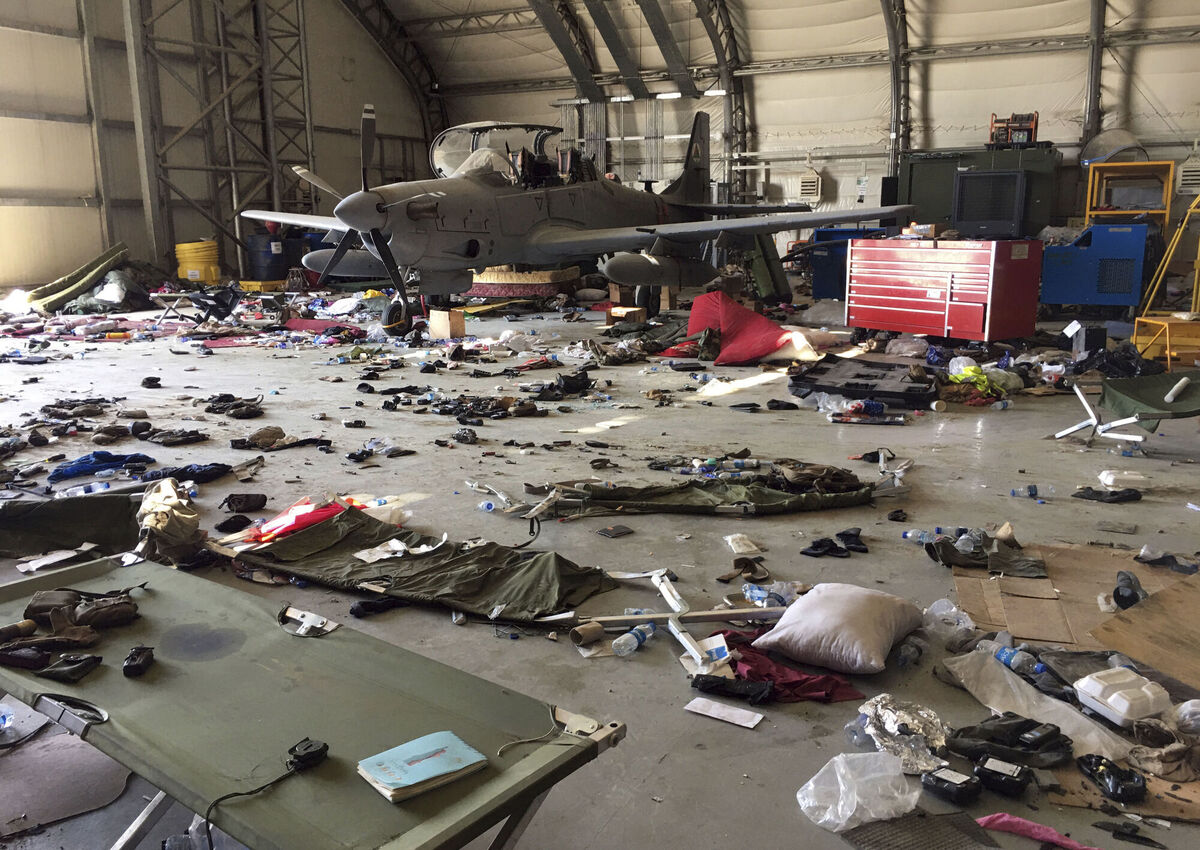 Afghan military aircraft is seen after the Taliban's takeover inside the Hamid Karzai International Airport in Kabul, Afghanistan, Sunday, Sept. 5, 2021. (AP Photo/Mohammad Asif Khan) Afghan military aircraft is seen after the Taliban's takeover inside the Hamid Karzai International Airport in Kabul, Afghanistan, Sunday, Sept. 5, 2021. (AP Photo/Mohammad Asif Khan)