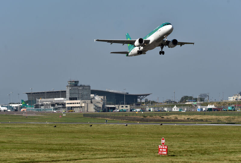 Aer Lingus flight EI898 takes off for Faro from Cork airport. Picture: Eddie O'Hare