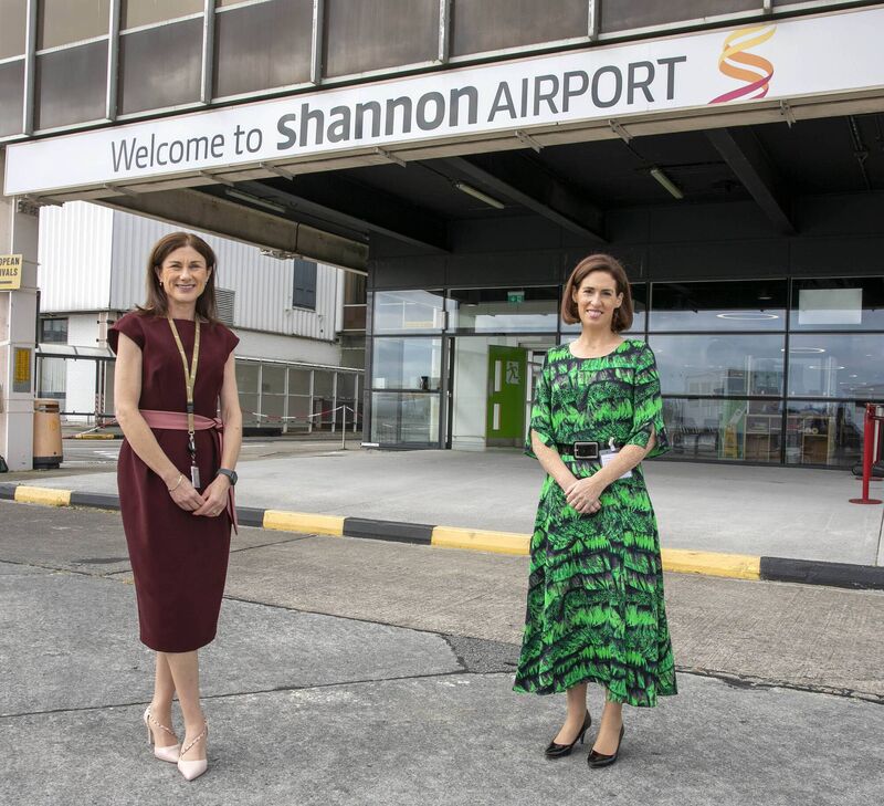 CEO Shannon Group Mary Considine with minister of State Hildegarde Naughton at Shannon Airport recently. Picture: Arthur Ellis
                    