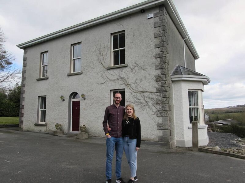 Rachel and Denis Doherty outside their energy upgraded home in Co. Kilkenny. Rachel and Denis Doherty outside their energy upgraded home in Co. Kilkenny.