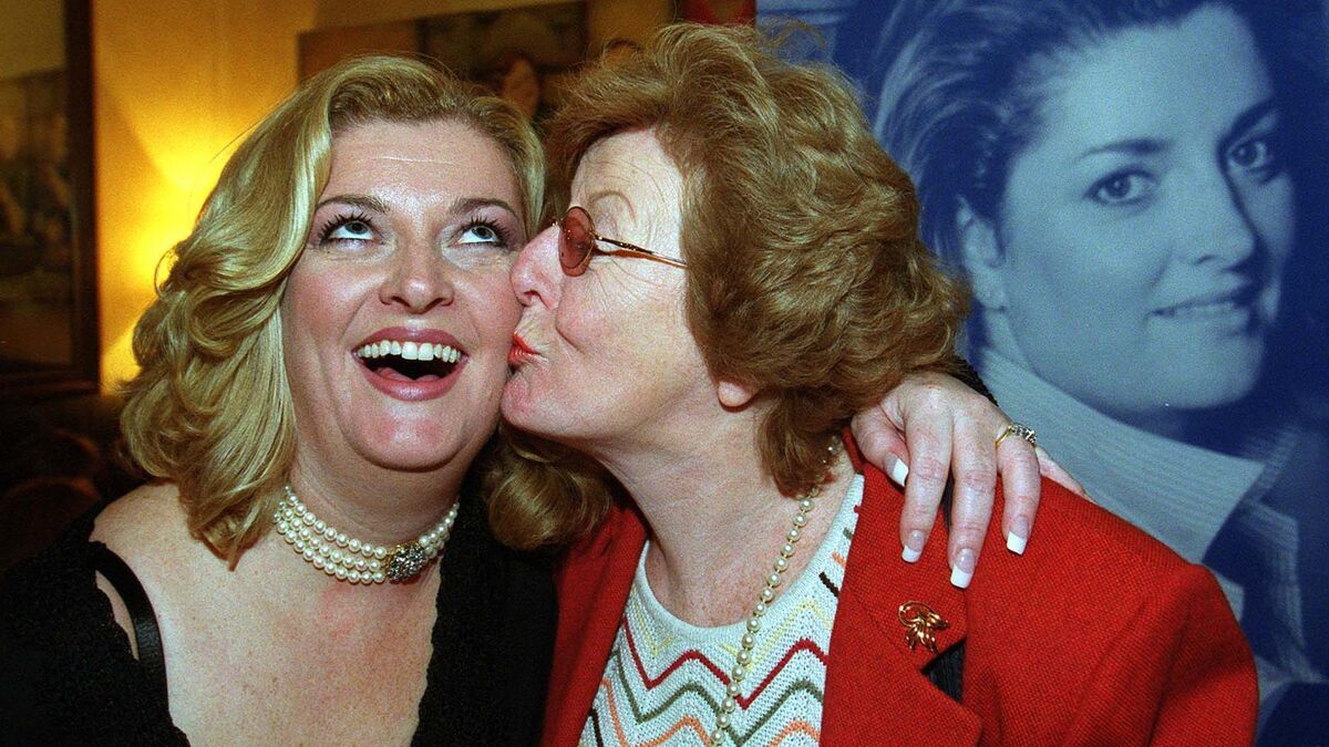 Cara O'Sullivan at the Dublin launch of the CD in December 2002, with Veronica Dunne, who also passed away recently. Picture: Maxwells Cara O'Sullivan at the Dublin launch of the CD in December 2002, with Veronica Dunne, who also passed away recently. Picture: Maxwells
