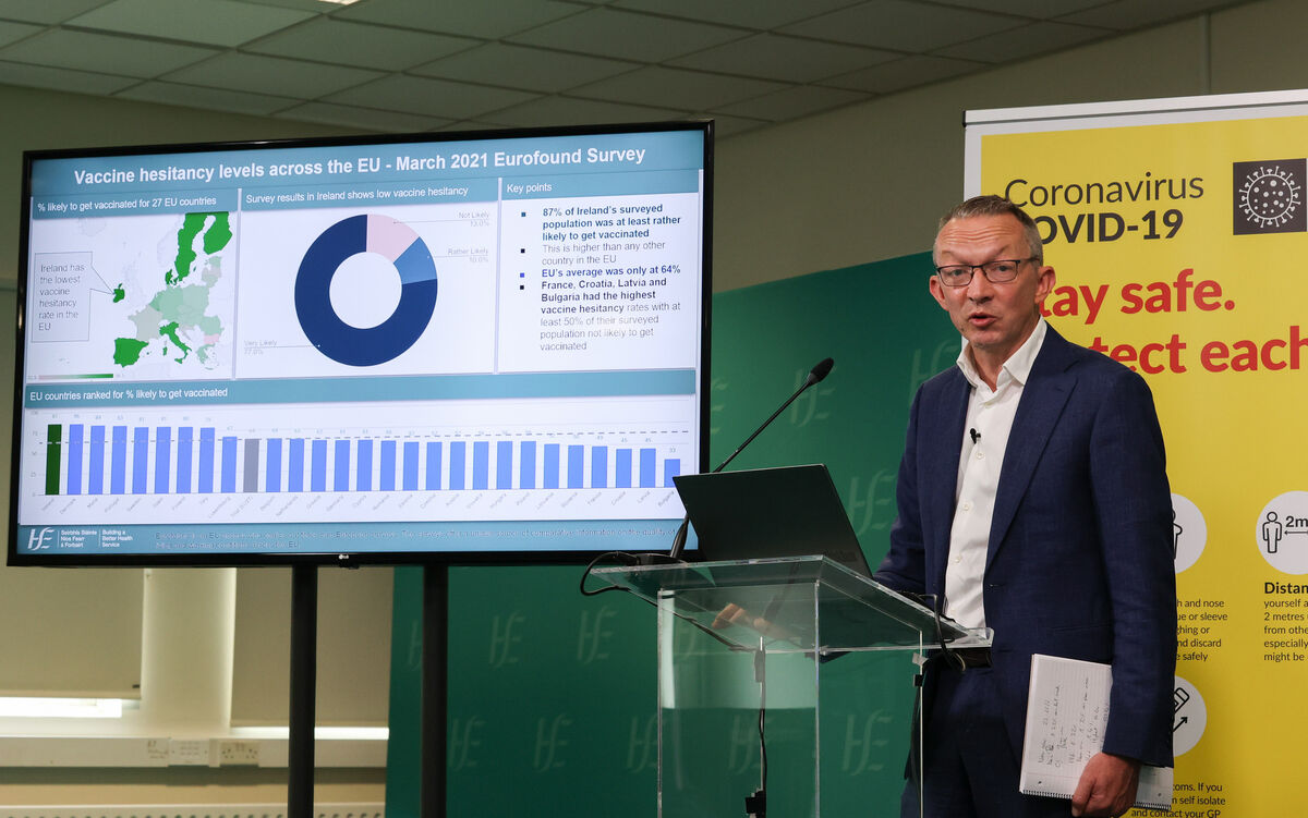 Dr Colm Henry says that the challenge for the HSE now will be putting Niac’s advice on booster vaccines into action. Picture: Sam Boal / Photocall Ireland