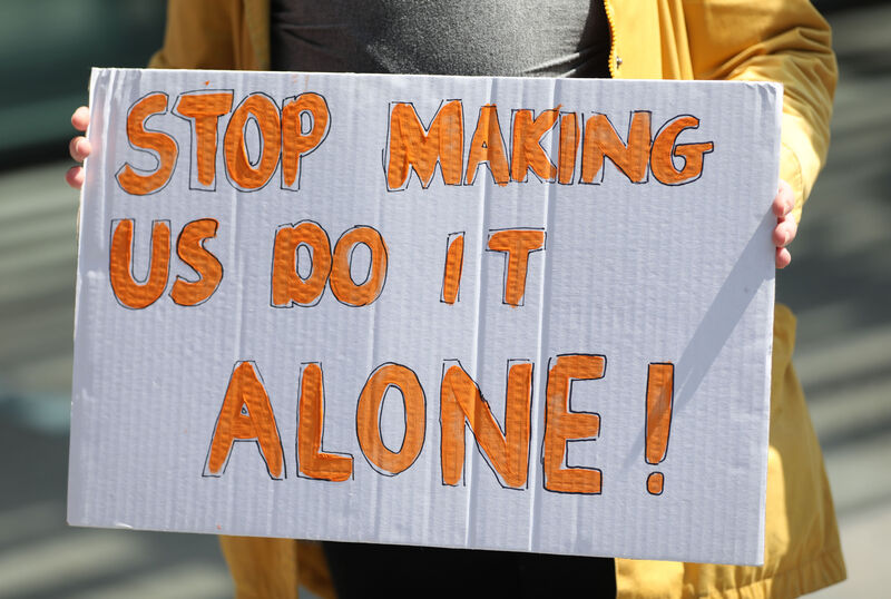 Carol Mulligan outside the Rotunda maternity hospital