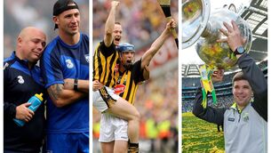 <p>AGONY AND ECSTASY: From left, Derek McGrath dejected after defeat in the 2017 All-Ireland final; middle, Michael Kavanagh and Brian Hogan, Kilkenny, celebrate at the final whistle after Kilkenny beat Tipp in '09; right, then Kerry manager Eamonn Fitzmaurice celebrates with the Sam Maguire Cup in 2014. McGrath, Hogan and Fitzmaurice are among our experts on the dos and don'ts of All-Ireland final day.</p>