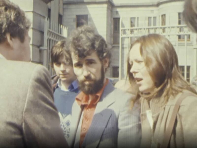 In 1978, the Special Criminal Court convicted Osgur Breatnach and Bernard McNally for the 1976 robbery of the night mail train at Sallins, in Co Kildare. Seventeen months into their sentences of 12 years and nine years penal servitude, respectively, the Court of Criminal Appeal ordered their release from Portlaoise Prison. Picture RTÉ In 1978, the Special Criminal Court convicted Osgur Breatnach and Bernard McNally for the 1976 robbery of the night mail train at Sallins, in Co Kildare. Seventeen months into their sentences of 12 years and nine years penal servitude, respectively, the Court of Criminal Appeal ordered their release from Portlaoise Prison. Picture RTÉ
