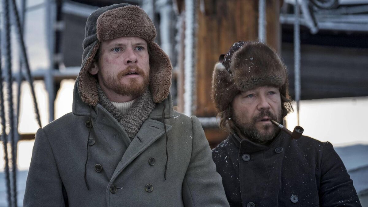 Jack O'Connell and Stephen Graham in The North Water on BBC One. Picture: Nick Wall Jack O'Connell and Stephen Graham in The North Water on BBC One. Picture: Nick Wall