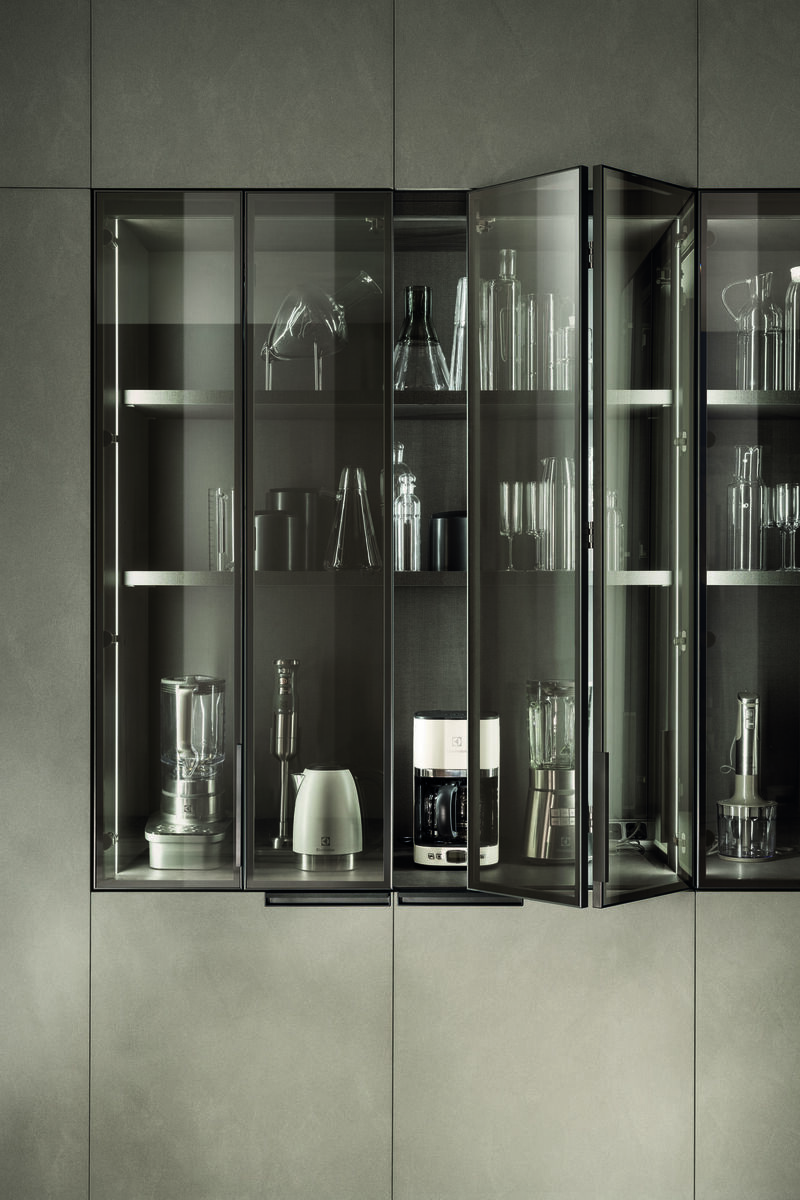 Lotto win? MIA in the Carlo Cracco kitchen collection from Scavolini is designed in collaboration with Italian chef Carlo Cracco. Storage includes larder units with folding, glass-fronted doors with aluminium frames; from €15,000, vitaitaliana.ie.