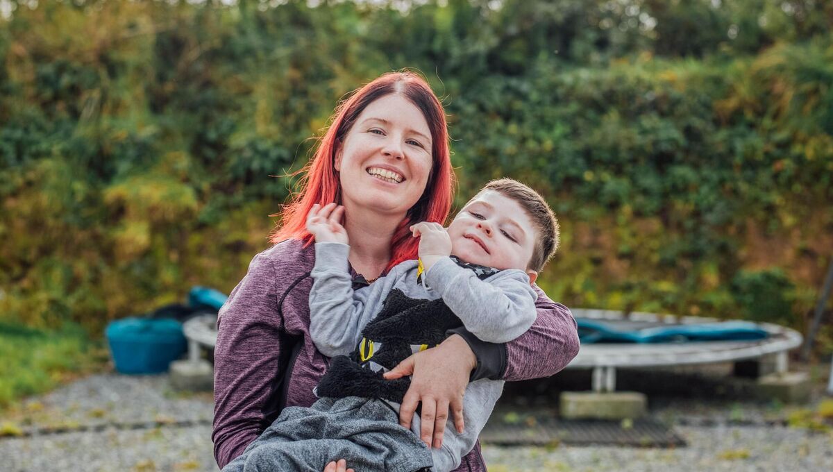  Brenda O’Connell Barry pictured in happier times with her son Fionn in Ballyhea, Cork. Fionn suffered multiple conditions including cerebral palsy and global developmental delay. Picture. Brian Arthur