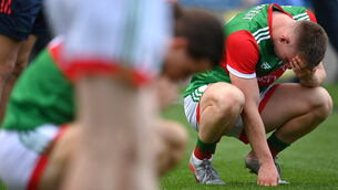 <p>Ryan O'Donoghue of Mayo after his side's defeat to Tyrone. Picture: Seb Daly/Sportsfile</p>