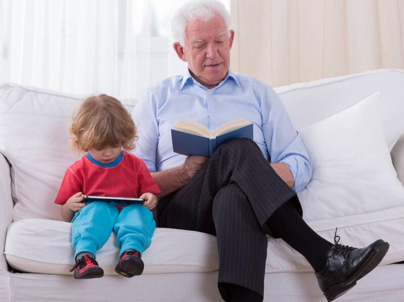 Many families are trying to think outside the box, including working outside 'normal' hours, or enlisting the help of grandparents and other family members to share the childcare burden. Stock picture