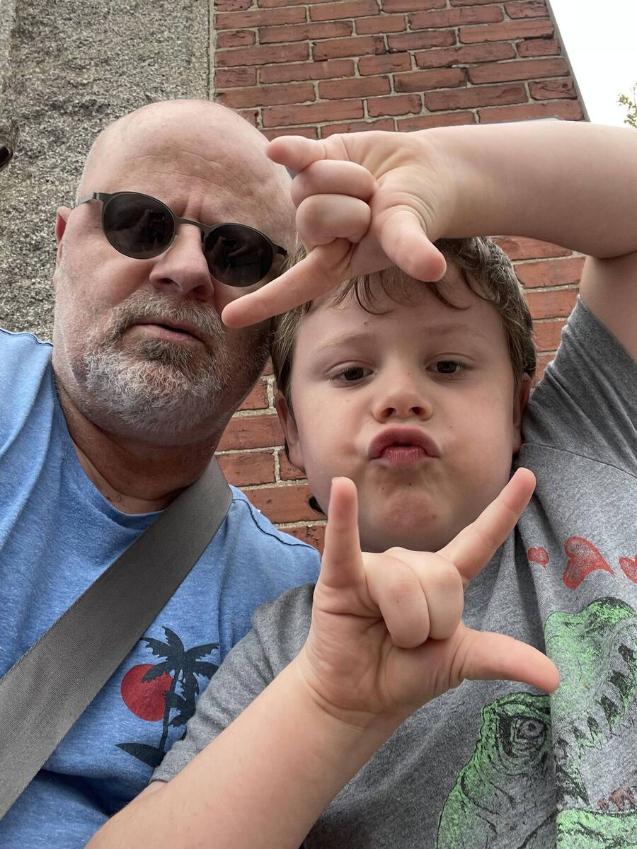 Barry Nolan with his son Finn.