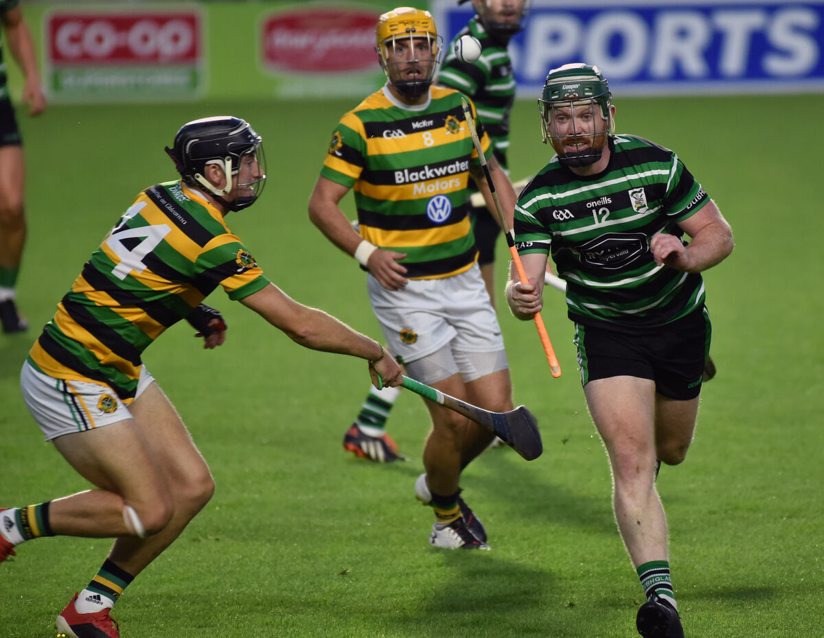 Douglas' Mark O'Connor clears from Glen Rover's Simon Kennefick. Picture: Picture: Eddie O'Hare