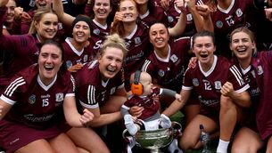 <p class="contextmenu internal_Caption">Baby Eana Kelly, son of team physio Clona Kelly, in the O’Duffy Cup. Picture: INPHO/James Crombie</p>