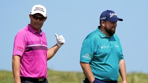 European captain Padraig Harrington (left) gave Shane Lowry (right) a Ryder Cup wild card (Gareth Fuller/PA)