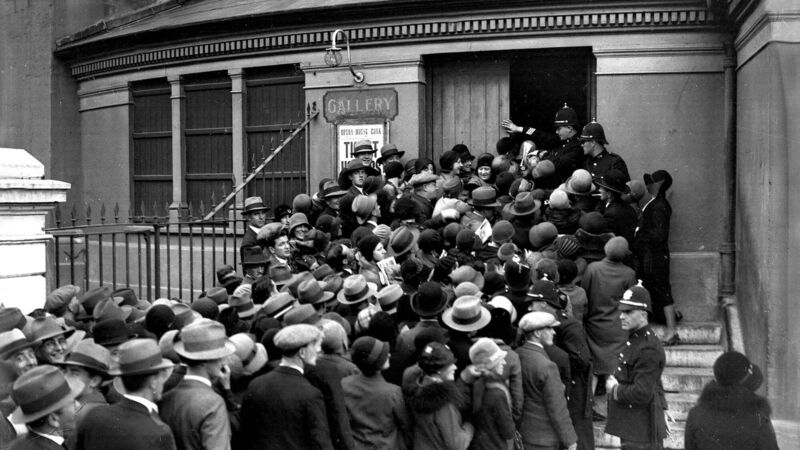 Crowds queue for a John McCormack concert at Cork Opera House in 1930. Picture: Irish Examiner Archive