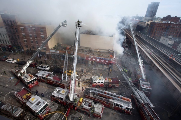 One dead, 16 injured in New York building collapse