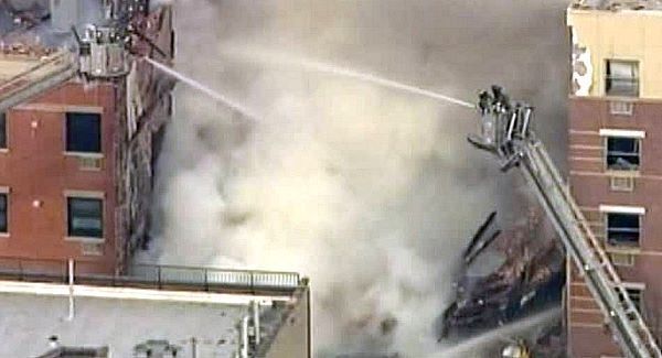 Fears that people are trapped in collapsed New York building