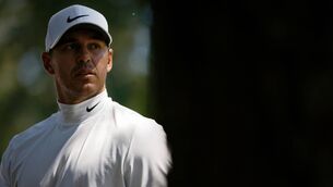 <p>ATLANTA, GEORGIA - SEPTEMBER 04: Brooks Koepka lines up a shot on the seventh hole during the third round of the TOUR Championship at East Lake Golf Club on September 04, 2021 in Atlanta, Georgia. (Photo by Cliff Hawkins/Getty Images)</p>
