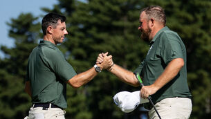 <p>Rory McIlroy and Shane Lowry during the Olympic Games in Tokyo. Picture: INPHO/James Crombie</p>