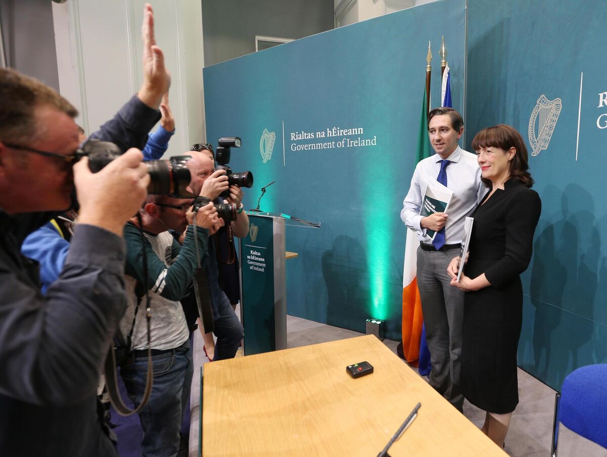 Then health minister Simon Harris and Laura Magahy, executive director of Sláintecare, at the publication of the Sláintecare Implementation Strategy in August 2018. File picture Then health minister Simon Harris and Laura Magahy, executive director of Sláintecare, at the publication of the Sláintecare Implementation Strategy in August 2018. File picture