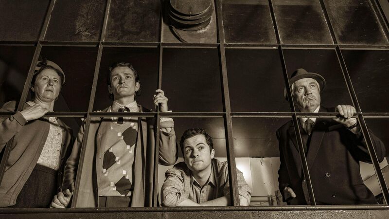 Cast of Philadelphia Here I Come: Catherine Walsh, Shane O'Regan, Alex Murphy, and Seamus O'Rourke. Picture: Michael Mac Sweeney/Provision