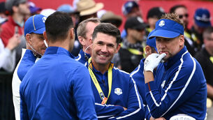 <p>Team Europe captain Padraig Harrington during the second preview day of the 43rd Ryder Cup at Whistling Straits. Picture: Anthony Behar/PA </p>
