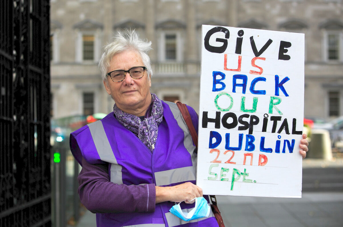 Kate Coughlan from Carrick-On-Suir at the protest. Picture:Gareth Chaney/Collins