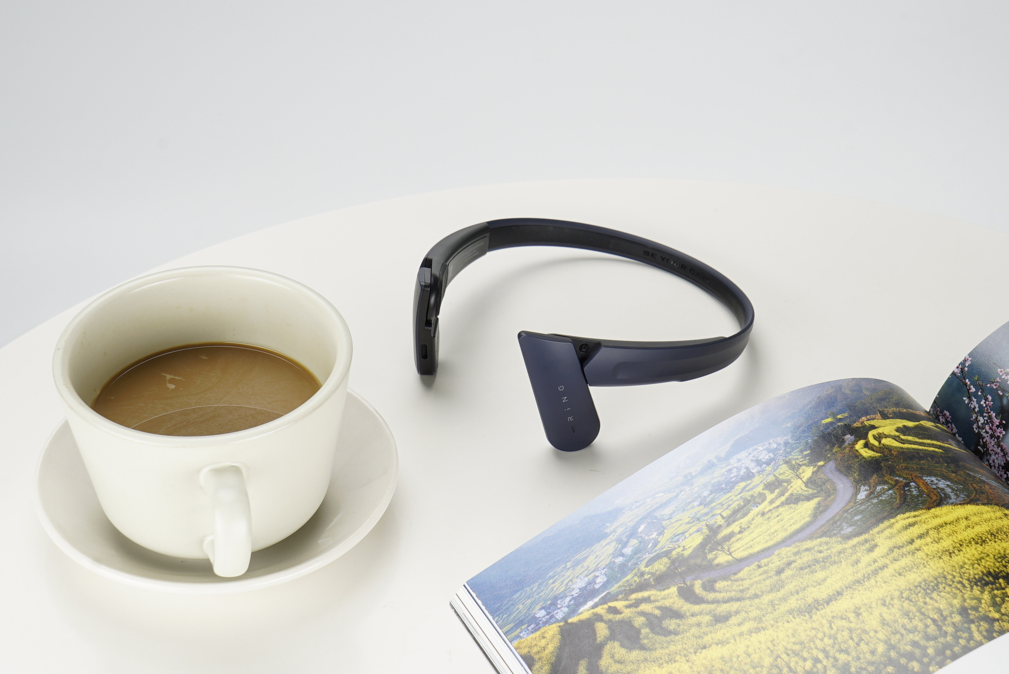 Mu6 Ring air conduction open-ear headset is ideal for being out and about