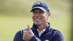 <p>US captain Steve Stricker is under pressure to lead his side to victory in the 43rd Ryder Cup (Charlie Neibergall/AP)</p>