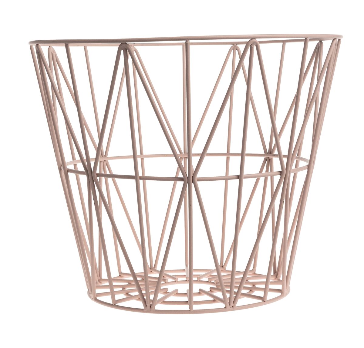 Ferm Living Korbo wire baskets. Ideal for firewood, blankets, cushions or magazines. €65. Lid style timber tops available in smoked or oiled oak, from €72, multiple suppliers