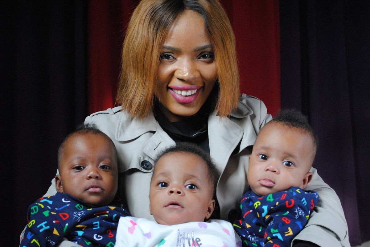 Joyce with Asher, Abigail and Abby at The Rotunda