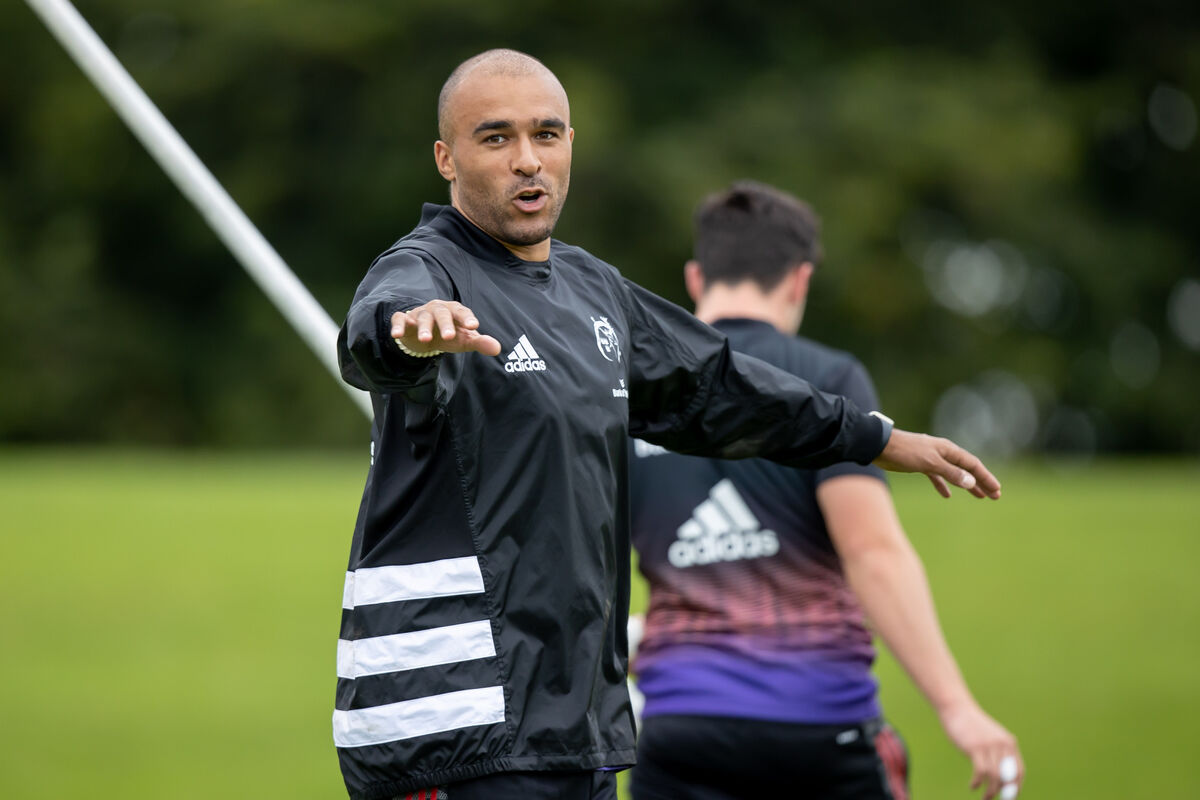 Simon Zebo at Munster Rugby squad training at UL. Picture: INPHO/Morgan Treacy