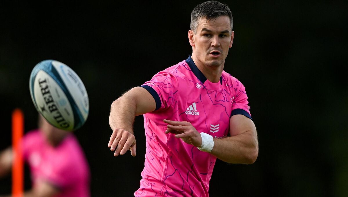 Johnny Sexton during the Leinster Rugby squad training session at UCD. Picture: Harry Murphy/Sportsfile