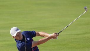 <p>Jordan Spieth produced some magic at the Ryder Cup – and almost got wet for his trouble (Ashley Landis/AP/Press Association Images)</p>
