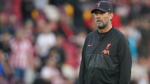 <p>Liverpool manager Jurgen Klopp during the Premier League match at Brentford Community Stadium, London. Picture date: Saturday September 25, 2021.</p>