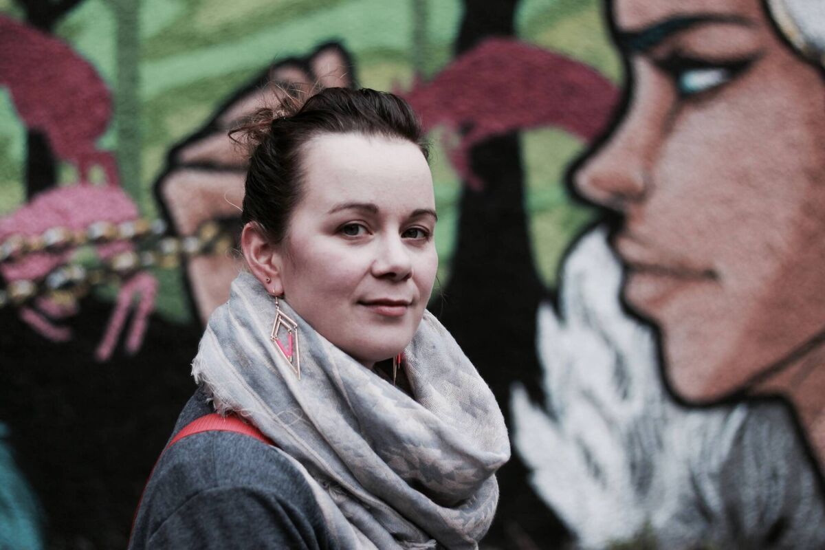 Belfast street-artist Friz, kicking off proceedings for Ardú 2021. Pic: Dermot McConaghy