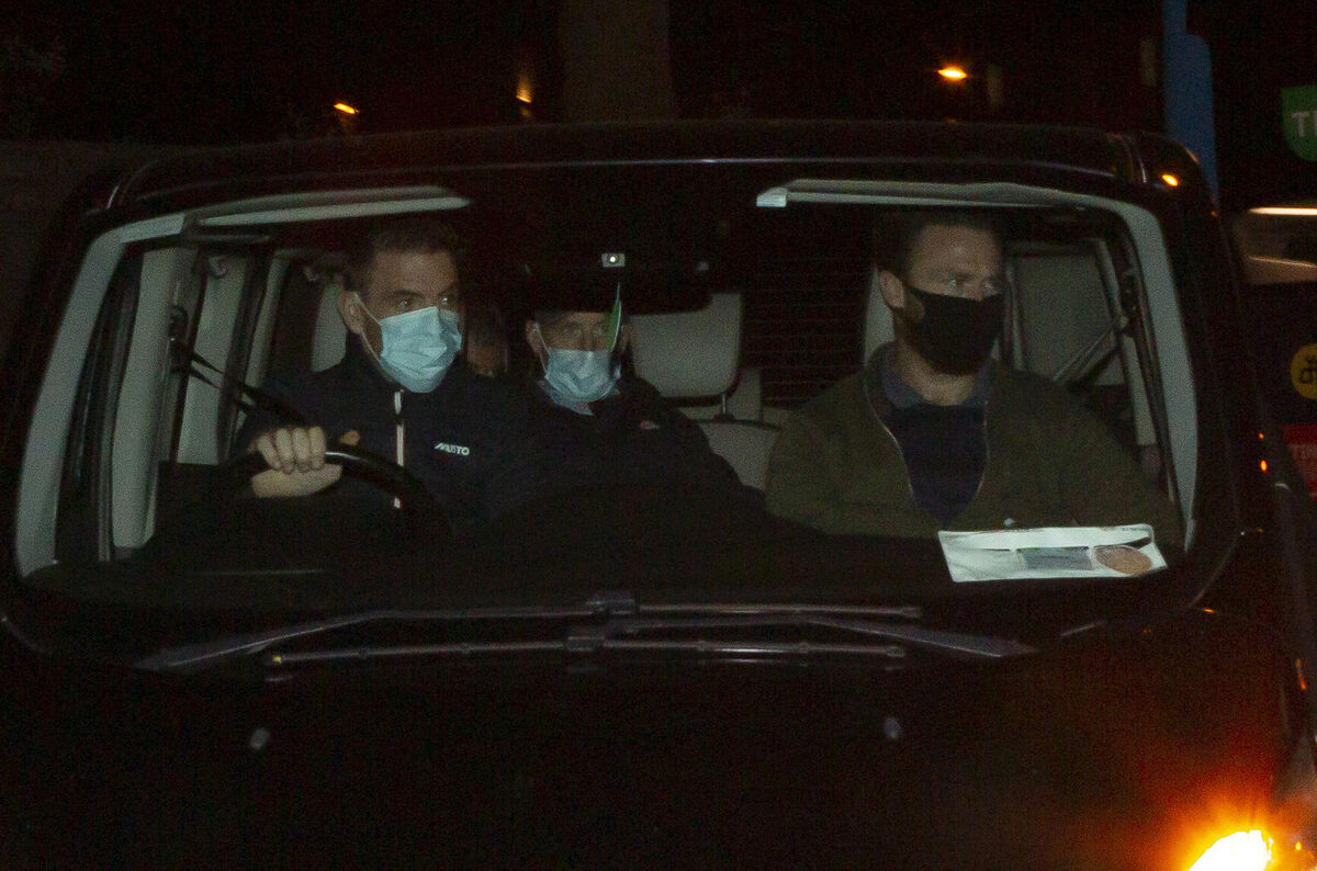 Gerry Hutch (partially visible seated directly behind driver on the left of photo ) as he arrives at the CCJ. Picture: Colin Keegan, Collins Dublin